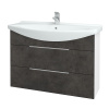 Dreja Umývadlová skrinka TAKE IT SZZ2 105 - N01 Biela lesk / Úchytka T05 / D16 Tmavý betón