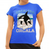 Orcalero Orcala - kosatka v topánkach - Italian Brainrot - dámske tričko s potlačou - Koszulkowy | XXL | Modrý | Dámske - super slim
