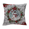 Povlak na polštář, gobelínový- VIANOČNÁ OZDOBA SO SNEHULÁKOM