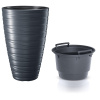 kvetináč vysoký 37,5cm MAZE DPMZ400-S433 antracit plastový PROSPERPLAST