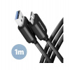 AXAGON BUMM3-AM10AB, SPEED kábel Micro-B USB - USB-A, 1 m, USB 3.2 Gen 1, 3A, ALU, tpe, čierny (BUMM3-AM10AB)