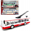 _Ostatní 1_ Trolejbus kovový s efekty 16cm na baterie zpětný chod Světlo Zvuk