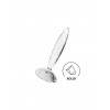 Satisfyer Sparkling Crystal - sklenené dildo s drážkami (priehľadné)