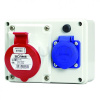 SCAME Zásuvková rozvodnica E-BOX, 1x32A/400V/5P + 1x230V, bez priestoru na istenie, IP54