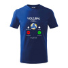 Volejbal volá - Tričko detské bavlnené - 104-110cm / 3-4 roky ( Kráľovská modrá )