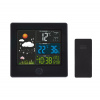 Solight meteostanica, farebný LCD, teplota, vlhkosť, RCC, čierna TE80