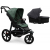 TFK ProA 2v1 Olive Combi carrycot + Seat unit Hlboká vanička Premium Black