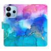 Flip pouzdro iSaprio na mobil Xiaomi Redmi Note 14 4G - BluePink Paint s kapsičkami na karty (Knížkové flipové pouzdro iSaprio pro mobil Xiaomi Redmi Note 14 4G - BluePink Paint - elegantní obal s kap