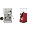 Profitec GO, brushed stainless steel + Eureka Mignon Bravo, CR ferrari red
