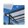 GUTTA Terrassendach Premium, 5100 x 4060 mm - antracit, Polykarbonát 16 mm - čirá, bílé pruhy 4295398x – cena za ks
