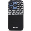 DKNY PU Leather Repeat Pattern Card Pocket pre Apple iPhone 14 Pro, čierna