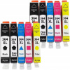 SADA 10 KUSOV ATRAMENTOV XL 364XL PRE HP PHOTOSMART 5510 5520 5524 6510 7520 S ČIPOM