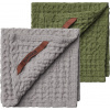 Handričky na riad Humdakin Waffel 28 x 28 cm béžová a zelená 2 ks