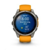 Garmin - fenix 8 Solar Sapphire - 51 mm - Titanium with Amp Yellow | Graphite Silicone Band, EU