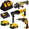 Akumulátorová súprava Combo DCH133+DCG405+DCF620, 18V XR, Li-Ion 2x5,0Ah, DeWALT [DCK304P2-QW]