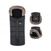 Petite&Mars PETITE&MARS - SADA Detský fusak 4v1 ARCTIC + rukávniky na kočík Forever Black AG0607 + záruka 3 roky zadarmo