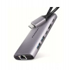 AXAGON HMC-6G2L, USB 10Gb/s hub, 2x USB-A, 1x USB-C, HDMI 4k/60, RJ-45, PD 100W, kábel USB-C 15cm (HMC-6G2L)