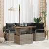 zahrada-XL Záhradný jedálenský set 5 pcs Šedá, hnedá 100 x 55 x 73 cm 3349705