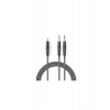 Nedis COTH23200GY50 - Stereofonní Audio Kabel | 2x 6,35mm Zástrčka – 3,5mm Zástrčka | 5 m | Šedá barva (COTH23200GY50)