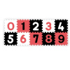 BabyOno Penové puzzle Pastelové Čísla 10 ks Black Red White