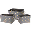 Home Styling Collection Skladovácí boxy STARS, 3 rozměry, šedé