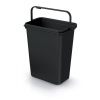 Odpadkový kôš SYSTEMA BASIC - objím: 10 l, farba: recyklovaná čierna