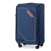 Solier Softflex 2240 stredný mäkký kufor M 23“ navy/hnedý M 23 SOLIER SOFTFLEX 2240 granatowo-brązowa
