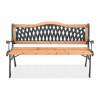 Záhradná lavica - Lavička Linder Exclusiv Royal s operadlom 125 x 52 x 74 cm čierna a hnedá (ZÁHRADNÁ LAVICA DREVENÁ PARKOVÁ LAVICA)