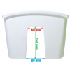 Kvetináč Prosperplast kvetináč na zábradlie CROWN antracit 58 cm