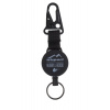 Karabína Key-Back so samonavíjacou šnúrou Wisport® – Small, Čierna vel. Small