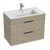 Jika Cube umývadlová skrinka 80x43 cm s umývadlom,2 zásuvky,Jaseň H4537621765141