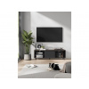 VASAGLE Moderný TV stolík 140 x 45 x 39 cm hnedý čierny
