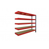 Prístavok k regálu Trestles RNC 2000x2400x800, nosnosť 4000 kg, 5 políc Farba: červeno-čierna