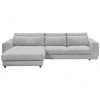 MID.YOU ROHOVÁ SEDACIA SÚPRAVA, textil, kompozitné drevo, svetlosivá - Online Only obývacie izby - 002220033606