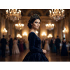 Naishide Jewelry Luxusná korunka - Tiara do vlasov Ice Queen s čiernymi kryštálmi