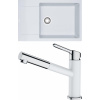 Set Franke G195 (dřez MRG 611-78 BB Bílá-led + baterie FC 3055.094 ORBIT Chrom/Bílá-led) 114.0650.630