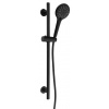 Sapho Sprchy - Set sprchovej hlavice, tyče a hadice, 2 prúdy, matná čierna SC515