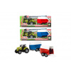 Teddies Traktor s prepravníkom na kone plast 24cm na voľný chod na batérie so svetlom, zvukom 2 farby
