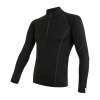 Triko dlouhé pánské SENSOR MERINO ACTIVE zip černé XXL