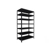 Skrutkovaný regál Biedrax 75 x 130 x 250 cm, čierny, 7 políc, nosnosť 150 kg na policu