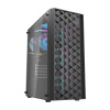 Počítačová skrinka Darkflash DK351 + 4 ventilátory (čierna) 27600