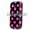 Silikónový obal Samsung Galaxy S III Mini – Polka čierno-fialová