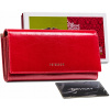 Peňaženka - Peterson Wallet Prírodná koža červená PTN PL-721-1506 Produkt červenej ženy (Dámske portfólio dámskeho kože Peterson pre darček RFID)