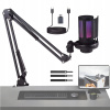 NJSJ Sada herného mikrofónu USB pre PC RGB