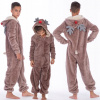 Pyžamo, župán - Onesie (kombinézy) ležasná veľkosť 122 hnedá (Yoursie Warm Festive Pyžamy sob 122 7 rokov)