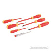 VDE Soft-Grip Electricians Screwdriver Set Slotted - 7pce Silverline