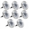 Solárne svietidlá - Solárne pozemné žiarovky, 8 ks, biela LED (Solárne svietidlá - Solárne pozemné žiarovky, 8 ks, biela LED)