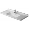 Duravit Starck 3 umývadlo 105x48.5 cm obdĺžnik klasické umývadlo-umývadlo na nábytok-umývadlo s doskou biela 03041000001