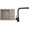 Set Sinks G11129 (dřez Perfecto 650 Avena 29 + baterie Elka Černá matná)