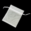 Pro Háčkování Dárkový pytlík 9x11 cm organza bílá